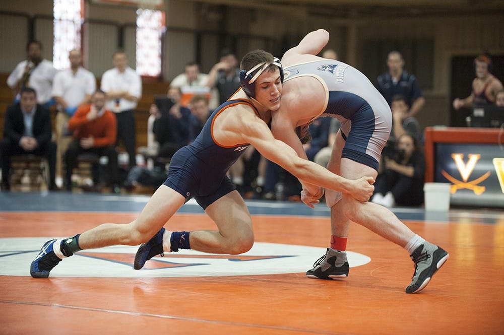 <p>Junior George DiCamillo and his Virginia teammates wrestle  at the Cliff Keen Invitational this weekend in Las Vegas.&nbsp;</p>