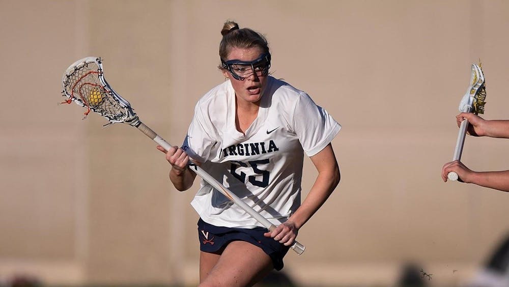 <p>Sophomore midfielder Courtlynne Caskin scored four goals in the first half for the Cavaliers.</p>