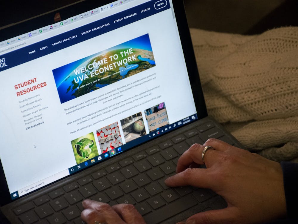 The website is designed to connect University students through sustainability efforts on Grounds.