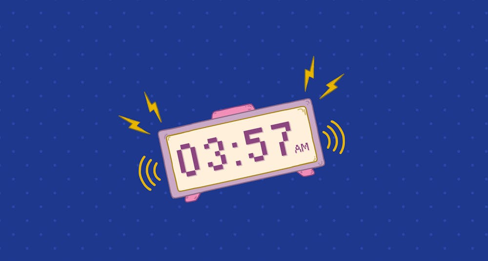 <p><strong>3:57 a.m. — </strong>Wake up</p>