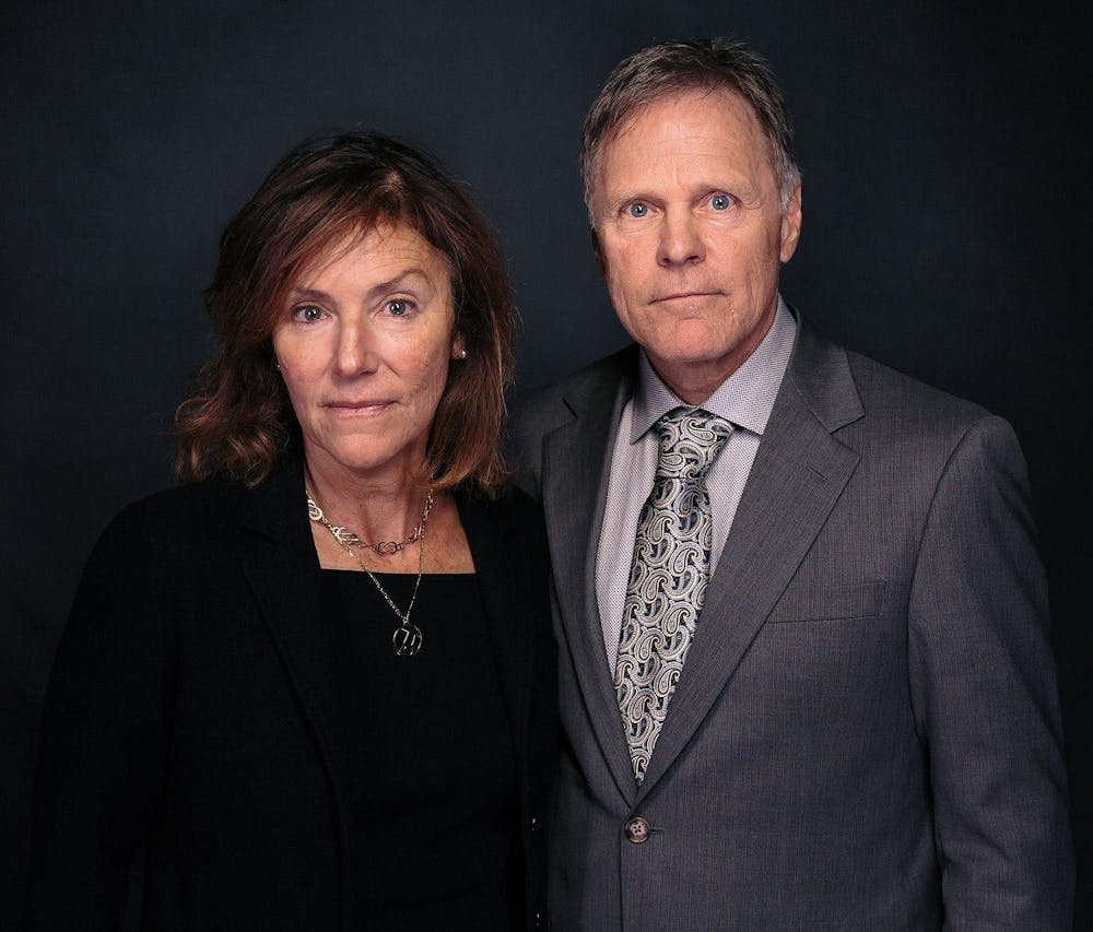 <p>Otto Warmbier's parents, Cindy and Fred Warmbier</p>