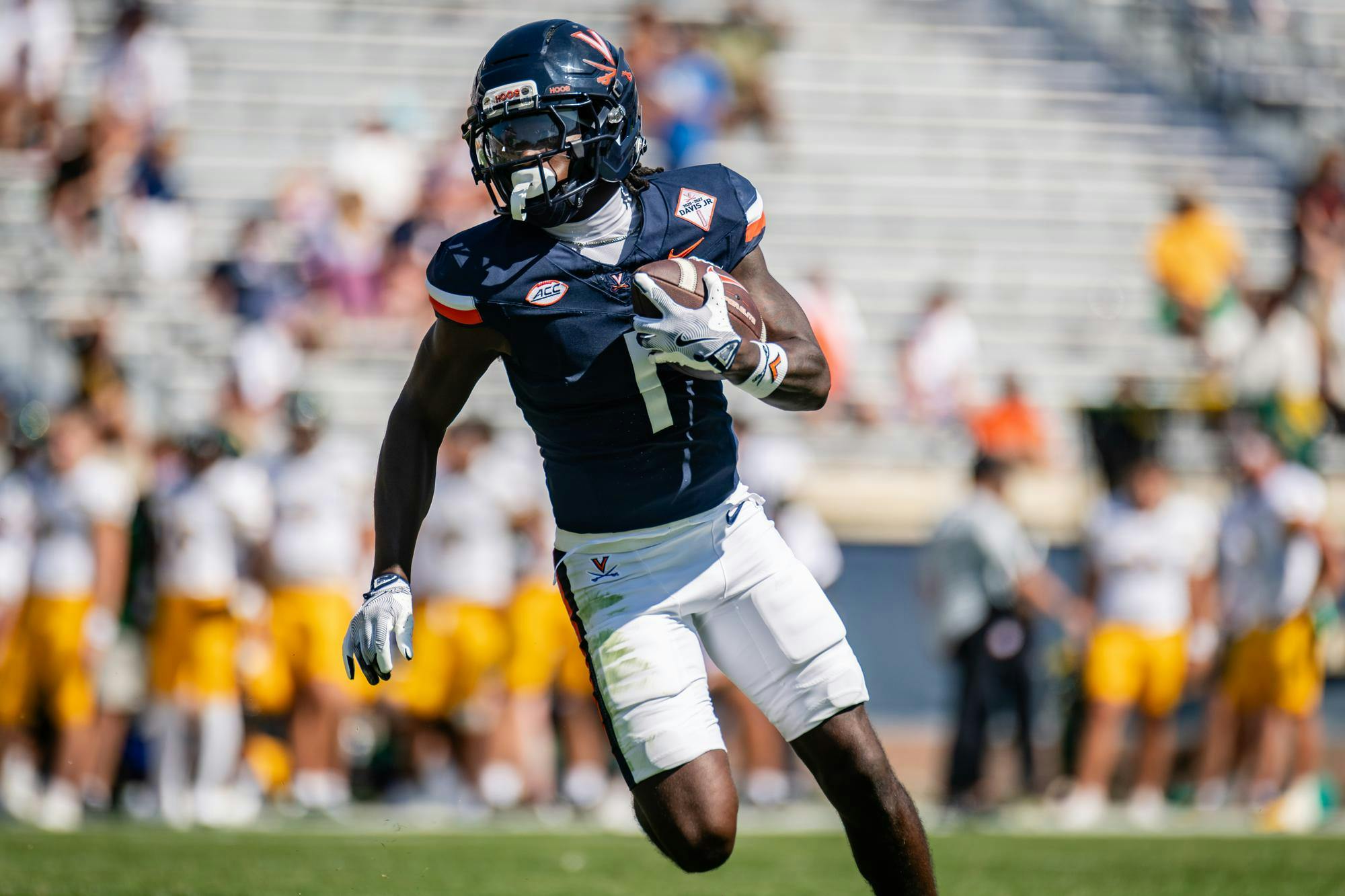 Suderian Harrison dons the No. 1, honoring Lavel Davis Jr.