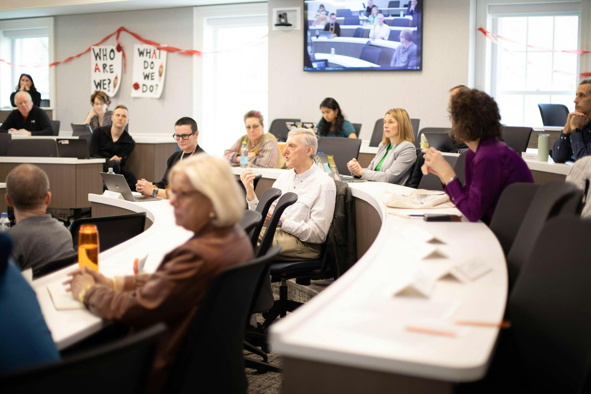 The University's Faculty Senate, a representative body advocating for faculty, meets at its March 22, 2024 meeting.