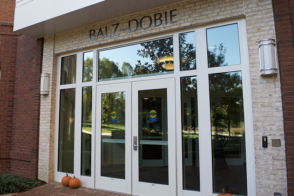 The Balz-Dobie dorm houses most of the first year Echols scholars.
