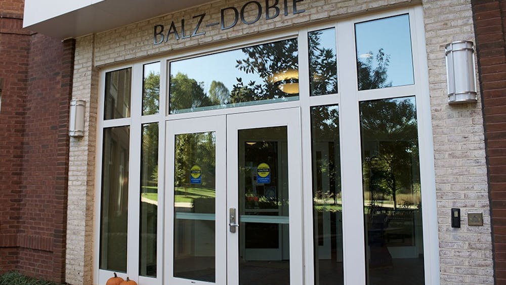 The Balz-Dobie dorm houses most of the first year Echols scholars.