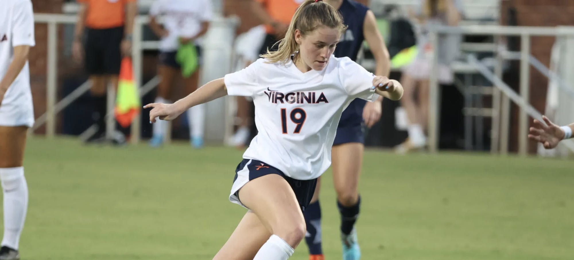 Junior midfielder Jill Flamia started 14 games and scored two-game winning goals for the Cavaliers last season.