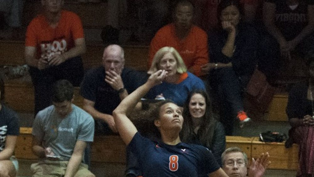 Senior outside hitter Tori Janowski competed inside Memorial Gymnasium for the last time Sunday afternoon. She has 1,182 kills in her Virginia career.