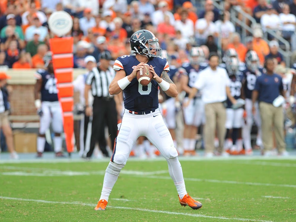 <p>Kurt Benkert's third-down draw on Virginia's final drive came up short of the endzone, hurrying the would-be game-tying field goal.</p>