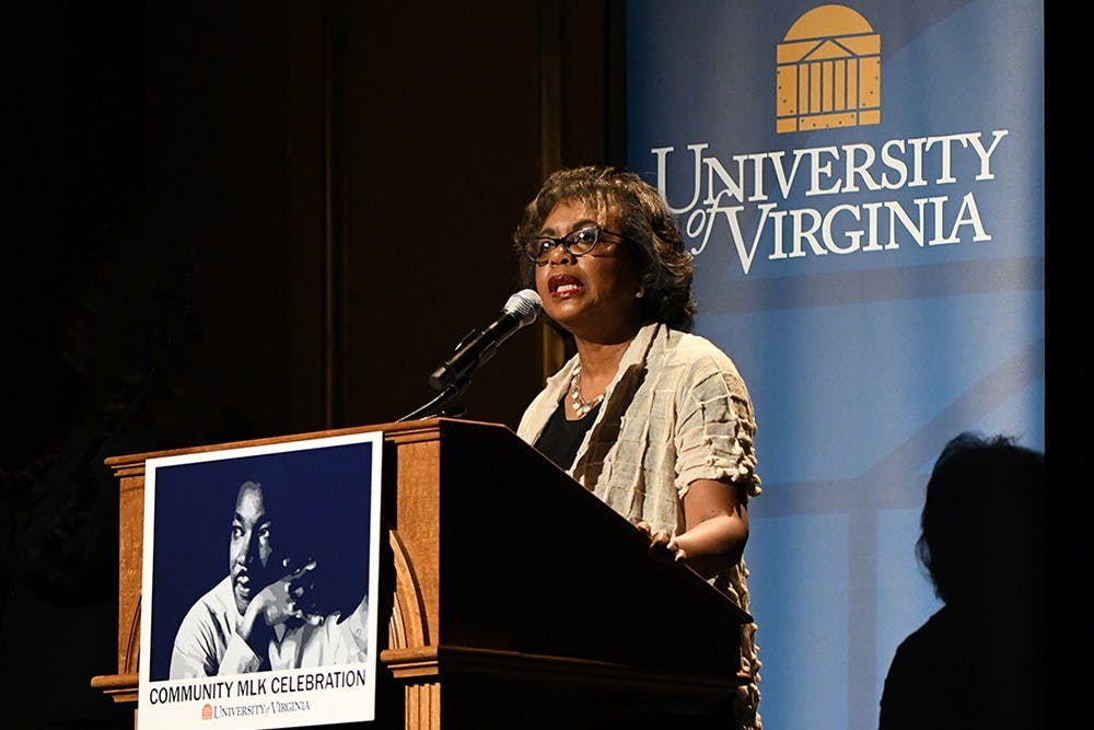 Anita Hill spoke at the Paramount Theater Thursday night.&nbsp;