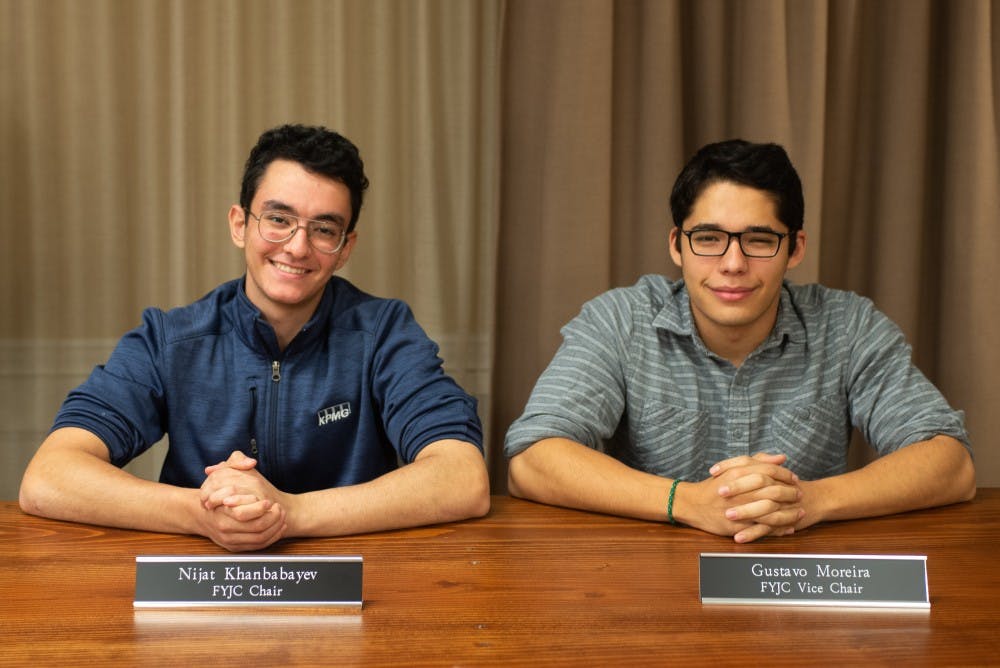 The FYJC holds its own trial for sanctions to determine a fair and reasonable punishment, separate but under the supervision of UJC. Khanbabayev (left) and Moreira (right) both said that attempts to correct student violations should be rehabilitative and educational in nature.&nbsp;