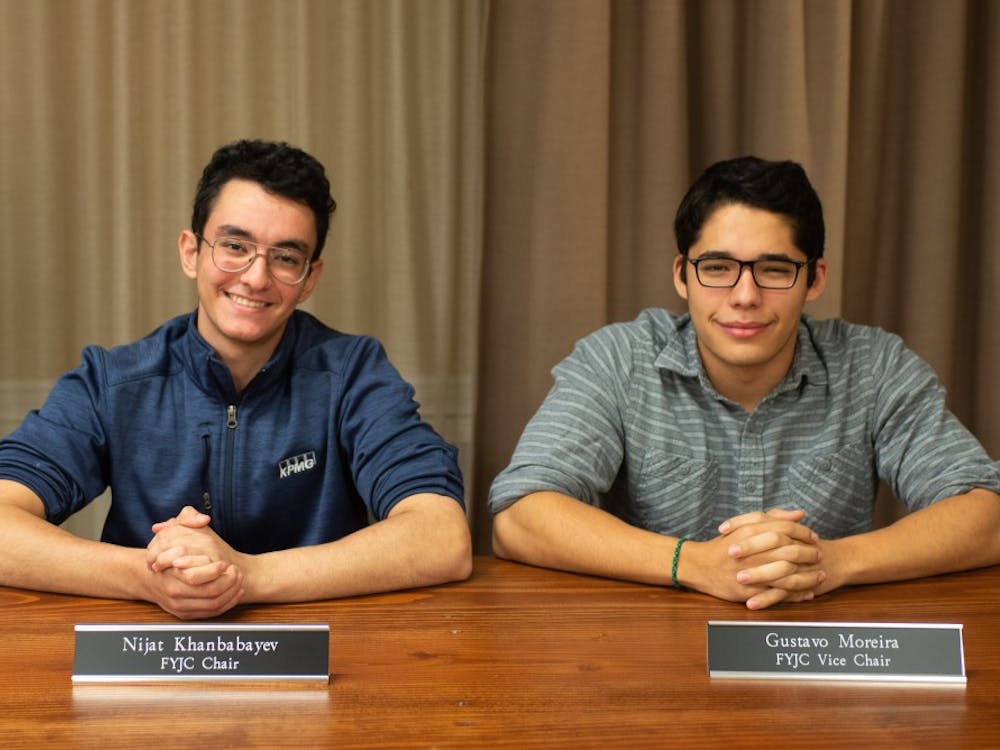 The FYJC holds its own trial for sanctions to determine a fair and reasonable punishment, separate but under the supervision of UJC. Khanbabayev (left) and Moreira (right) both said that attempts to correct student violations should be rehabilitative and educational in nature.&nbsp;