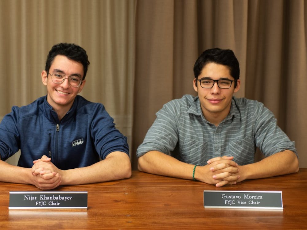 The FYJC holds its own trial for sanctions to determine a fair and reasonable punishment, separate but under the supervision of UJC. Khanbabayev (left) and Moreira (right) both said that attempts to correct student violations should be rehabilitative and educational in nature. 