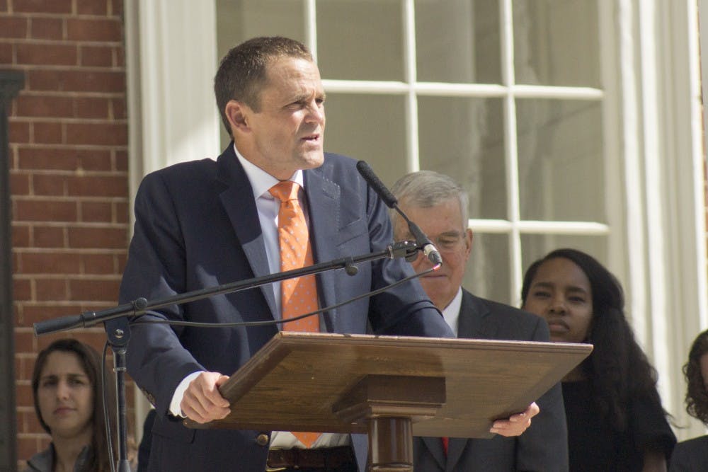 <p>James Edward Ryan was unanimously elected as the ninth president of the University by the Board of Visitors Friday.</p>