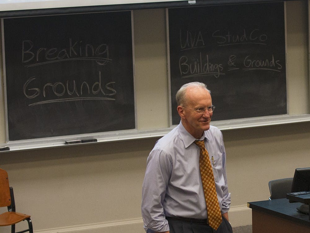 Chief facilities officer Donald Sundgren spoke on projects old and new around grounds, as well as the ongoing Rotunda renovations.