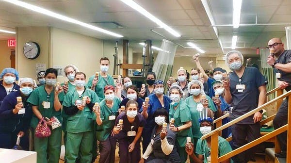 Receiving coffee courtesy Coffee for Healthcare Heroes can change the dynamic of the day, giving frontline healthcare workers a little energy and excitement.