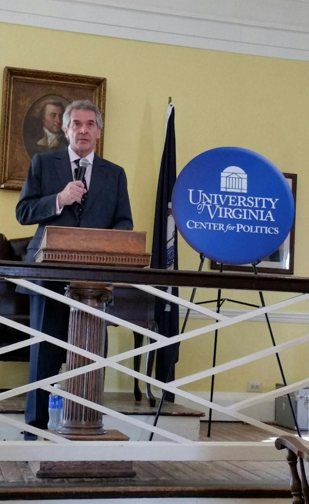 <p>Sir Peter Westmacott (above) spoke at a public event at Hotel C, put on by the University Center for Politics and International Residential College. He covered a swath of topics, including economic policies and counterterrorism efforts.</p>