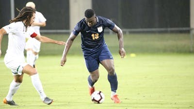 Virginia freshman forward Daryl Dike was honored as the ACC’s co-Offensive Player of the Week for his three goals in two matches last week.