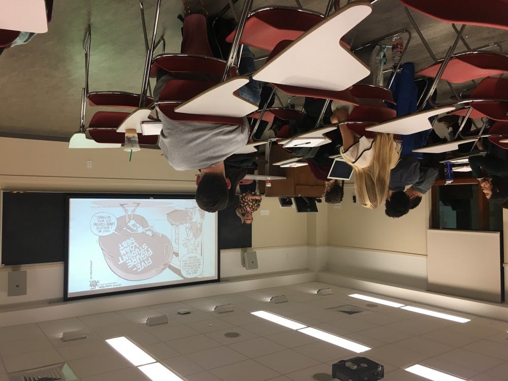 Politics Prof. Herman Schwartz presents at the Virginia Review of Politics' first speaker event.