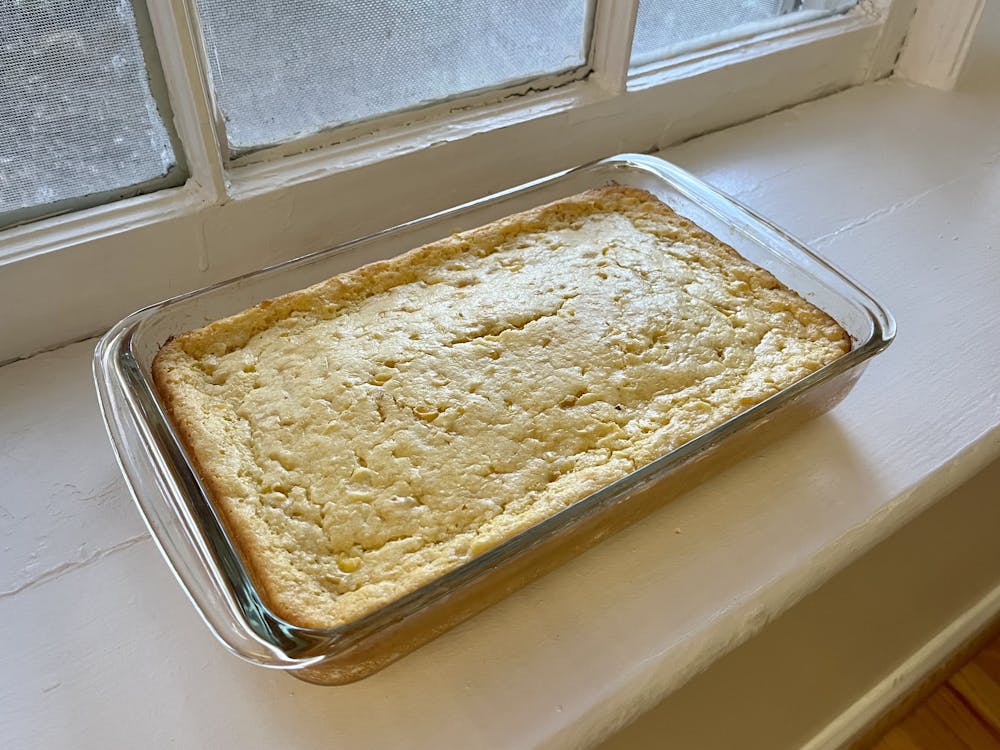 This dish is best served fresh out of the oven when the edges are slightly crisp and the pudding is warm.