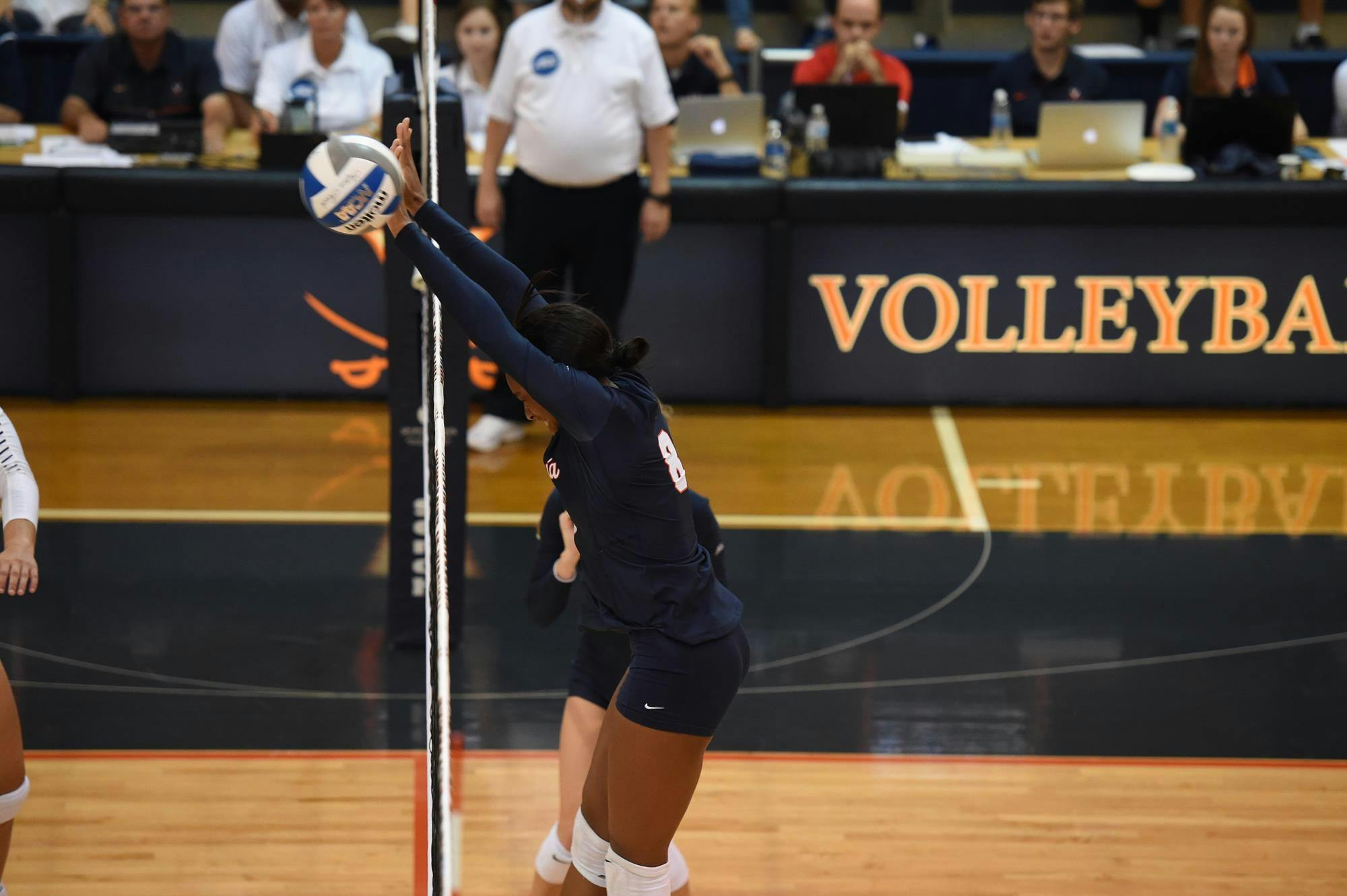 Senior middle blocker Chino Anukwuem had a match-high 10 blocks.