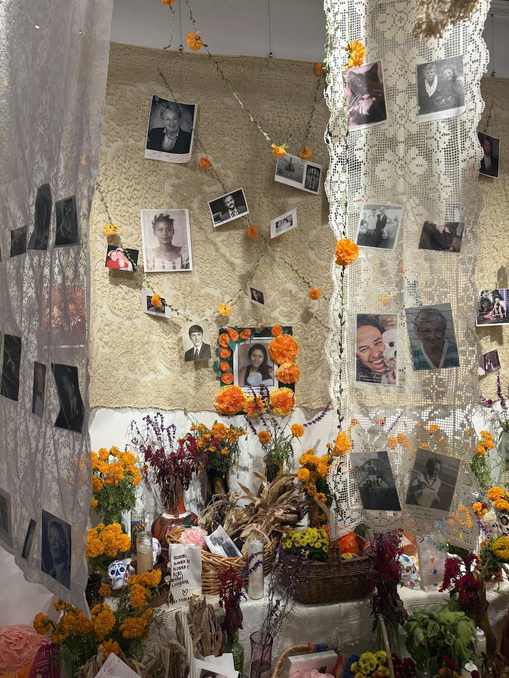 <p>The display is made possible by the contributions of Charlottesville’s Mexican and Latine community members, who reserve spaces to honor their loved ones and spend time adorning the halls with offerings.</p>