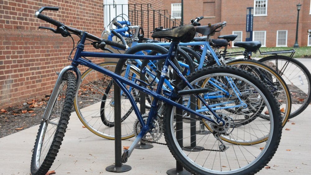 Many students use bikes as a convenient way to get around on and off Grounds.