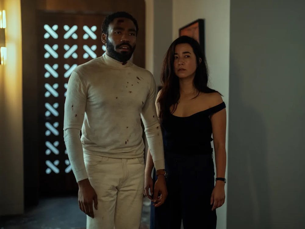 While the marriage between Pitt’s John and Jolie’s Jane was formed without knowledge of – and subsequently torn apart by – espionage, that of Donald Glover and Maya Erskine is concocted as a cover for it, as they embark on their mission and marriage in tandem.&nbsp;