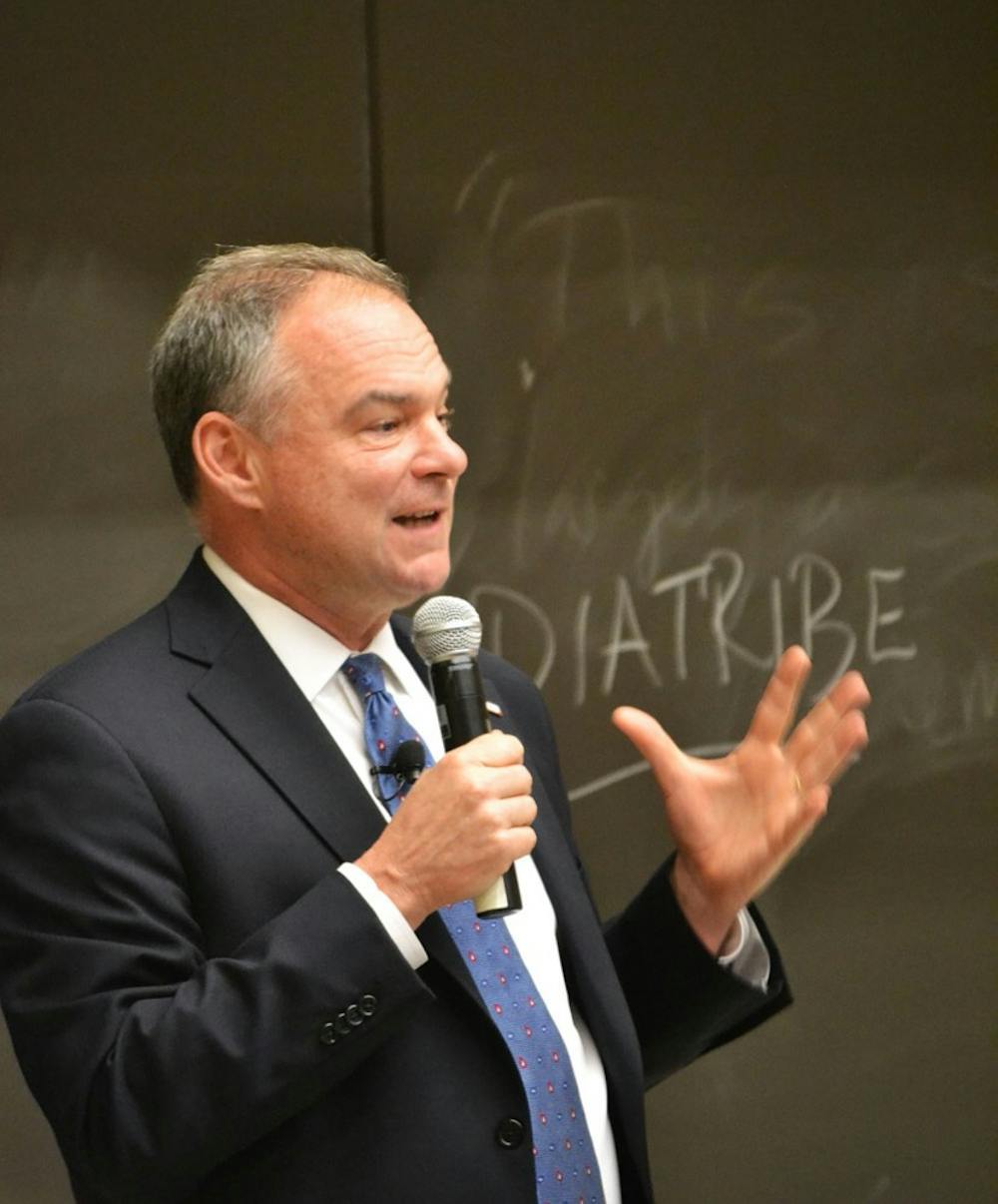 <p>The Equal Access to Justice for Victims of Gun Violence Act will prevent the gun industry from being shielded from lawsuits “when it acts with negligence and disregard for public safety,” Kaine said in an email statement.</p>