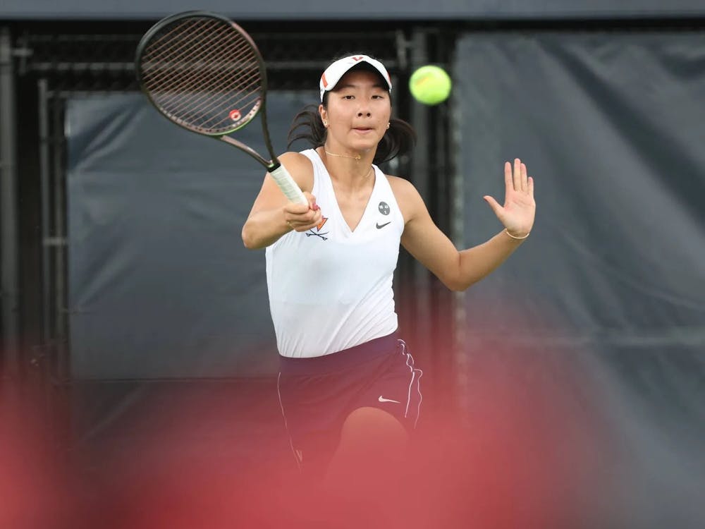 Freshman Annabelle Xu won one of only two points in the match against NC State.
