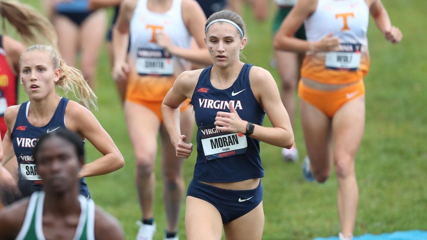 Junior Hannah Moran has finished first among Cavalier women in every meet this season.