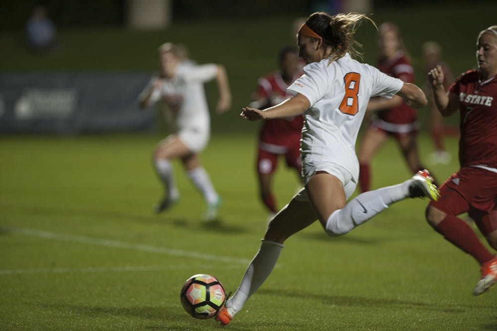 <p>Senior midfielder Alexis Shaffer has led the Cavaliers this season, but she'll need help from her teammates if the team looks to advance in the NCAA Tournament.&nbsp;</p>