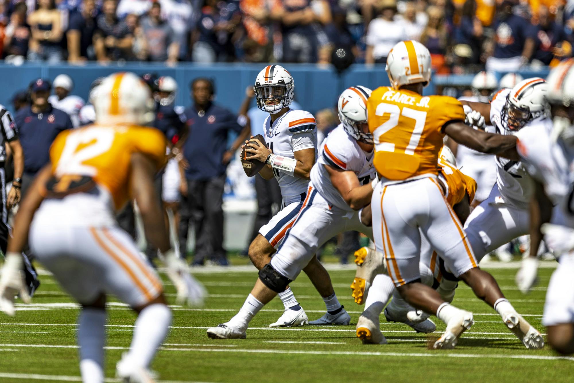 Muskett played for most of the game before getting injured late against the Volunteers.