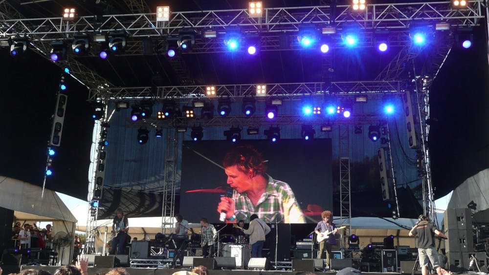 <p>Pond performing at the 2014 Southbound Festival.</p>