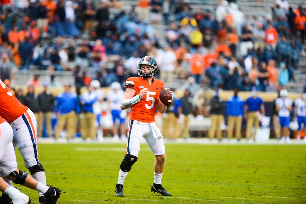 <p>Armstrong has been the defining factor for Virginia's offense all season — racking up a whopping 3,557 yards and 27 touchdowns this year.</p>
