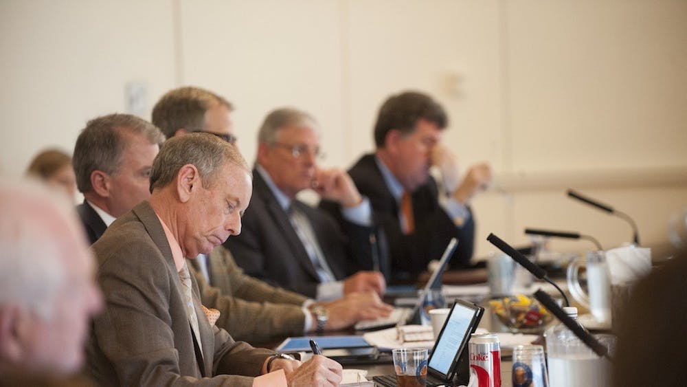 The Board of Visitors (above) met last Thursday and Friday to approve graduate tuition rates, among other things.