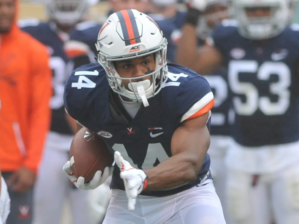 Senior wide receiver Andre Levrone caught two passes for 56 yards and a touchdown against William & Mary. 