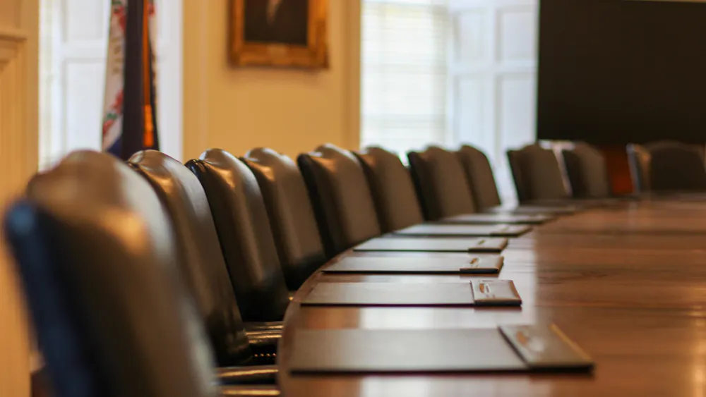 Board of Visitors' meeting room, photographed April 8, 2026.