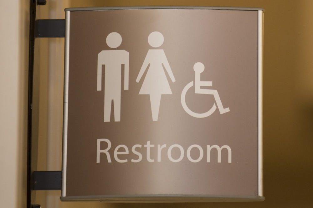 <p>The University has no written document that specifies a policy, but provides some gender neutral bathrooms around Grounds.</p>
