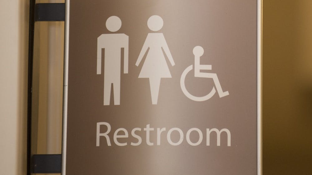 The University has no written document that specifies a policy, but provides some gender neutral bathrooms around Grounds.