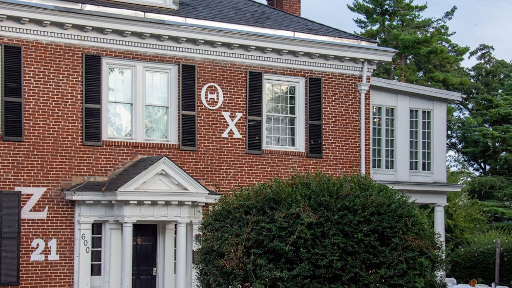 The brothers of Theta Chi described the painting as a 3-foot-by-3-foot paneled collage of geometric shapes.