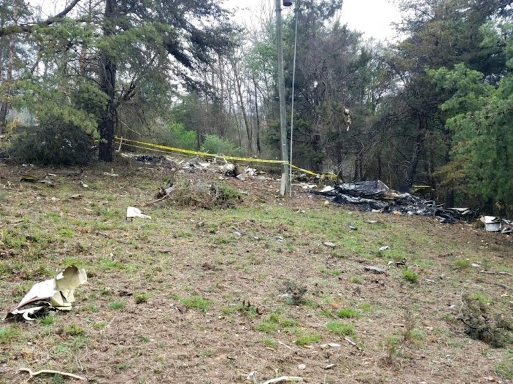 The plane was downed in private property outside Crozet, Va.