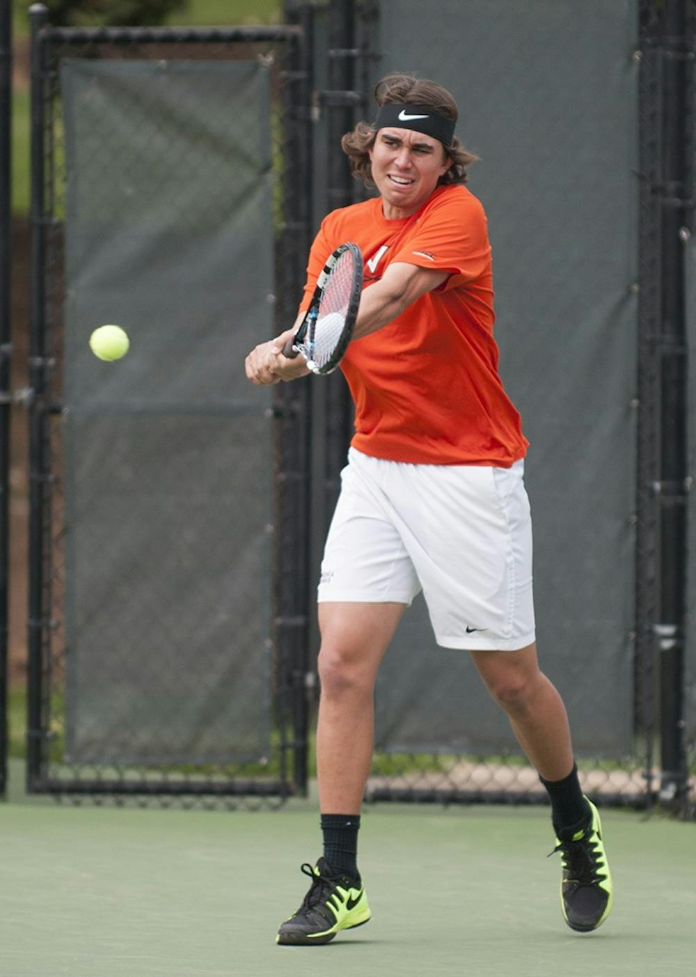 <p>Collin Altamirano won&nbsp;his match&nbsp;6-3, 6-4 against Georgia Tech and 6-0, 6-0 against Clemson. The Cavaliers went 2-0 over the weekend.</p>