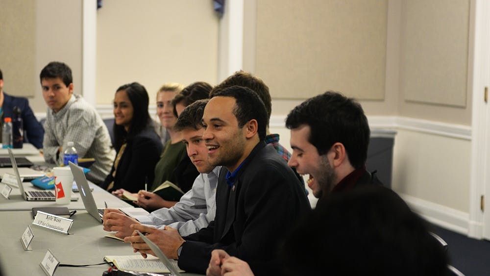 Incumbent President Jalen Ross and newly elected President Abraham Axler