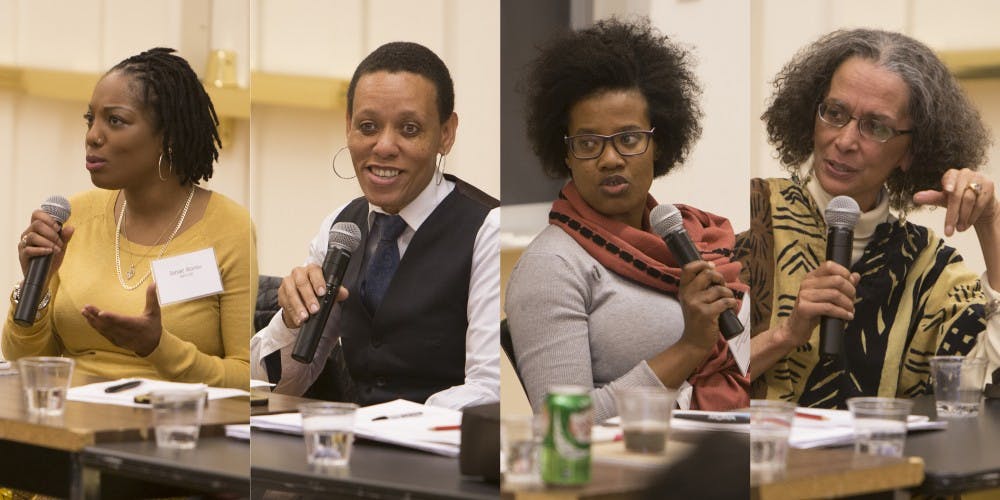 <p>Panelists Janaé Bonsu, Beverley Ditsie, Phindile Kunene&nbsp;and Denise Oliver-Velez discussed their experiences with black girlhood and activism during Friday's keynote panel.&nbsp;</p>