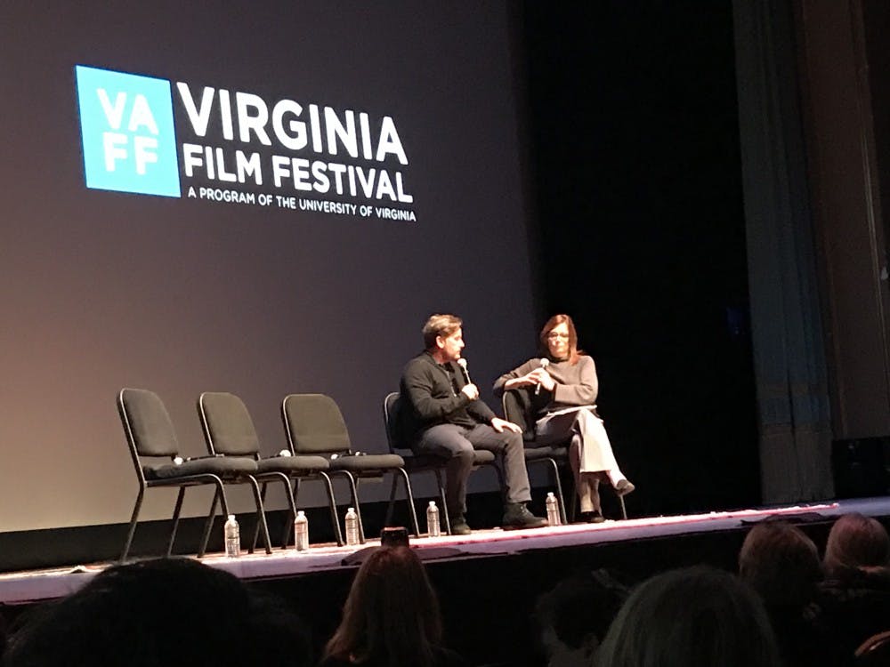 Emilio Estevez speaks with Ann Hornaday to showcase his new film "The Public" at an event co-sponsored by the Virginia Film Festival and the Virginia Festival of the Book.