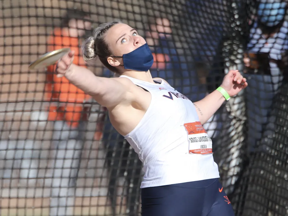 The Cavalier women swept the throws with victories by junior Thelma Kristjansdottir in the discus, senior Eva Mustafic in the hammer throw and freshman Maria Deaviz in the shot put.