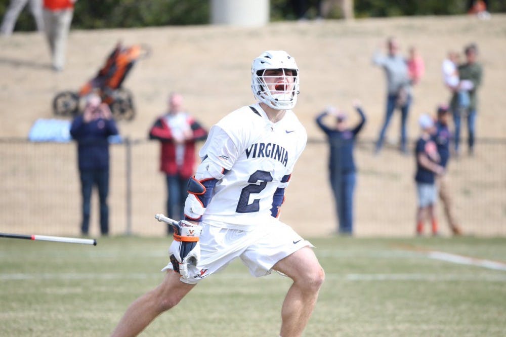 <p>Junior attackman Michael Kraus scored five goals against Brown including the game-winner in overtime.&nbsp;</p>