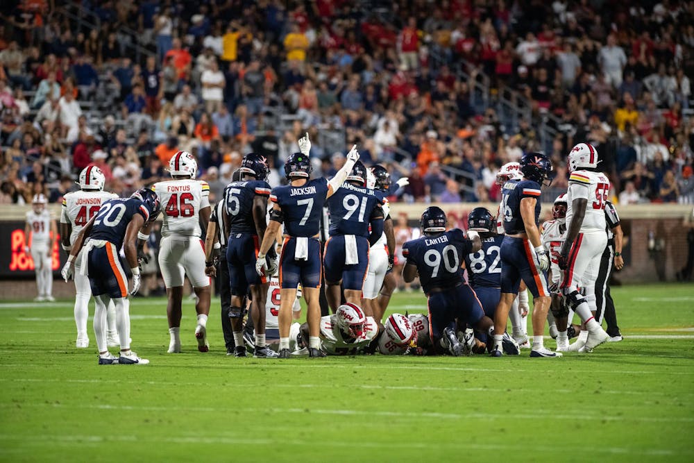 The Cavalier defense in action versus Maryland.