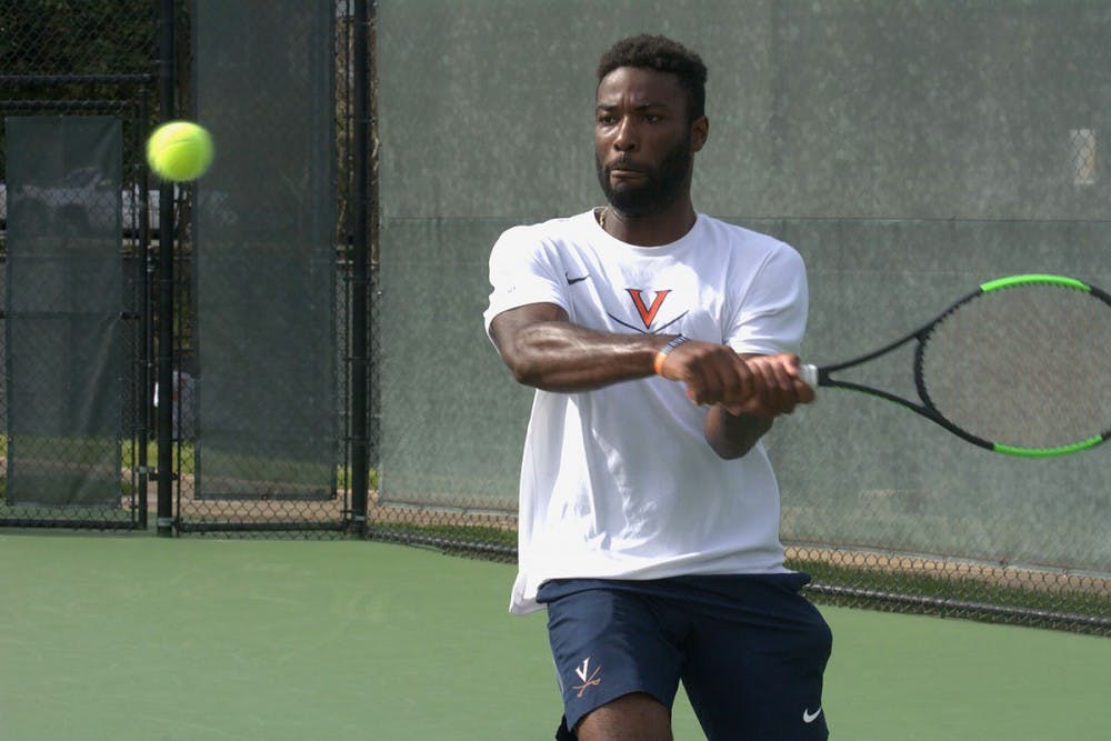 <p>Freshman Matthew Lord picked up Virginia's sole point on court five in the 4-1 loss to No.1 Wake Forest.&nbsp;</p>