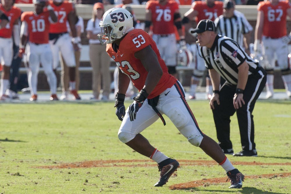 <p>Junior middle linebacker Micah Kiser headlines a Cavalier defense tasked with slowing an explosive Louisville offense Saturday.</p>